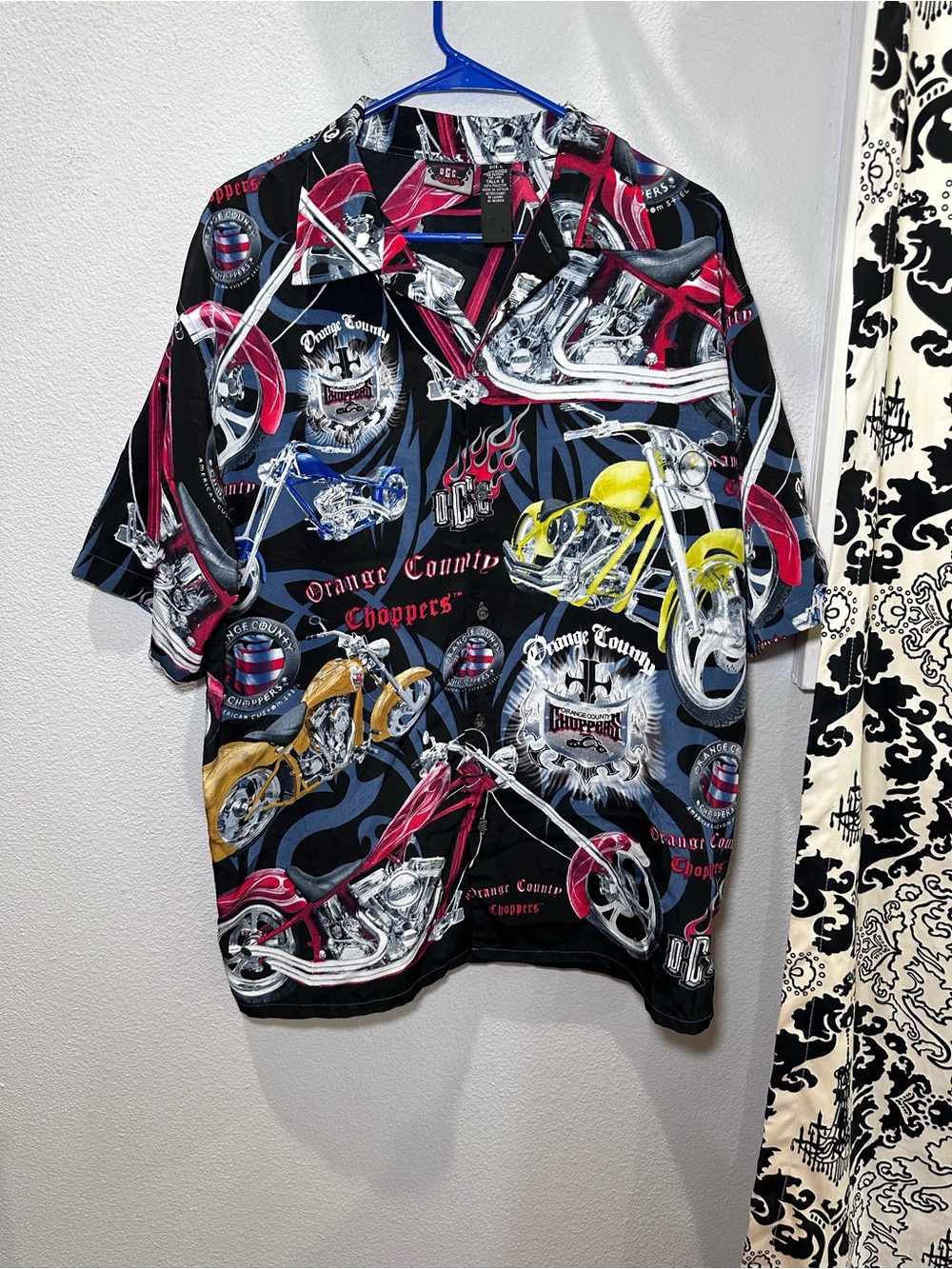 Orange County Choppers Motorcycle Aloha button up shirt